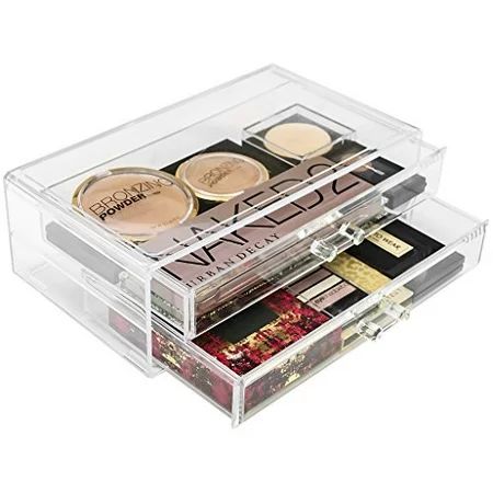 Sorbus Acrylic Cosmetics Makeup and Jewelry Storage Case Display Sets - Interlocking Drawers to Crea | Walmart (US)