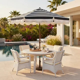 SAFAVIEH Outdoor Living Lucerna 9ft Crank Umbrella - Bed Bath & Beyond - 43856327 | Bed Bath & Beyond