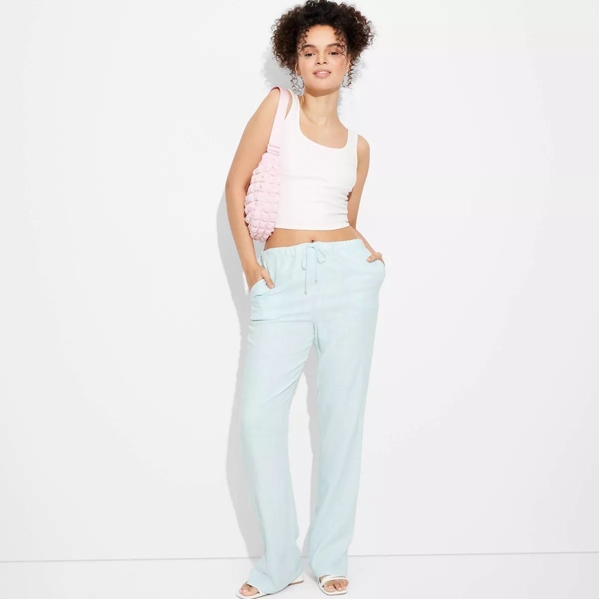 Women's Mid-Rise Relaxed Linen Pants - Wild Fable™ | Target