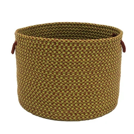 Colonial Mills WK27A020X015 20 x 20 x 15 in. Holiday-Vibes Jumbo Houndstooth Basket - Vibe Green & R | Walmart (US)