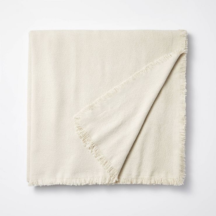 Full/Queen 100% Cotton Bed Blanket Light Beige - Threshold™ designed with Studio McGee | Target