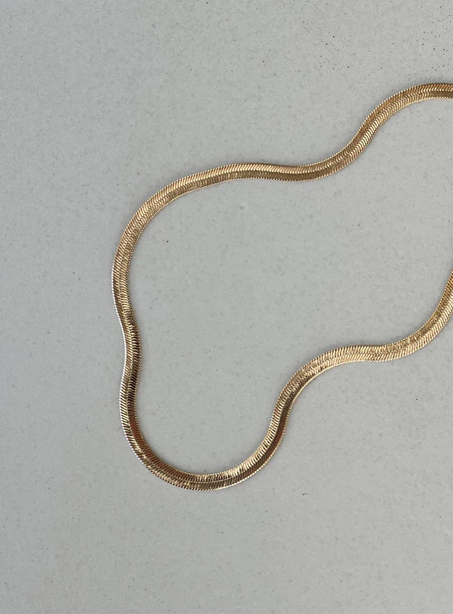 Snake Chain Necklace Gold | Princess Polly US