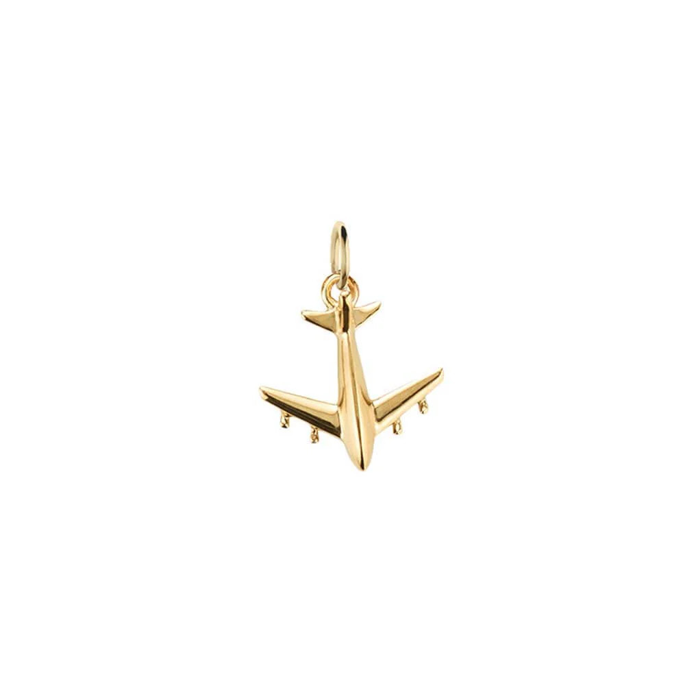 Mini Airplane Charm | Gold Vermeil | Miniature Airplane Charm | Jet Set Candy (US)