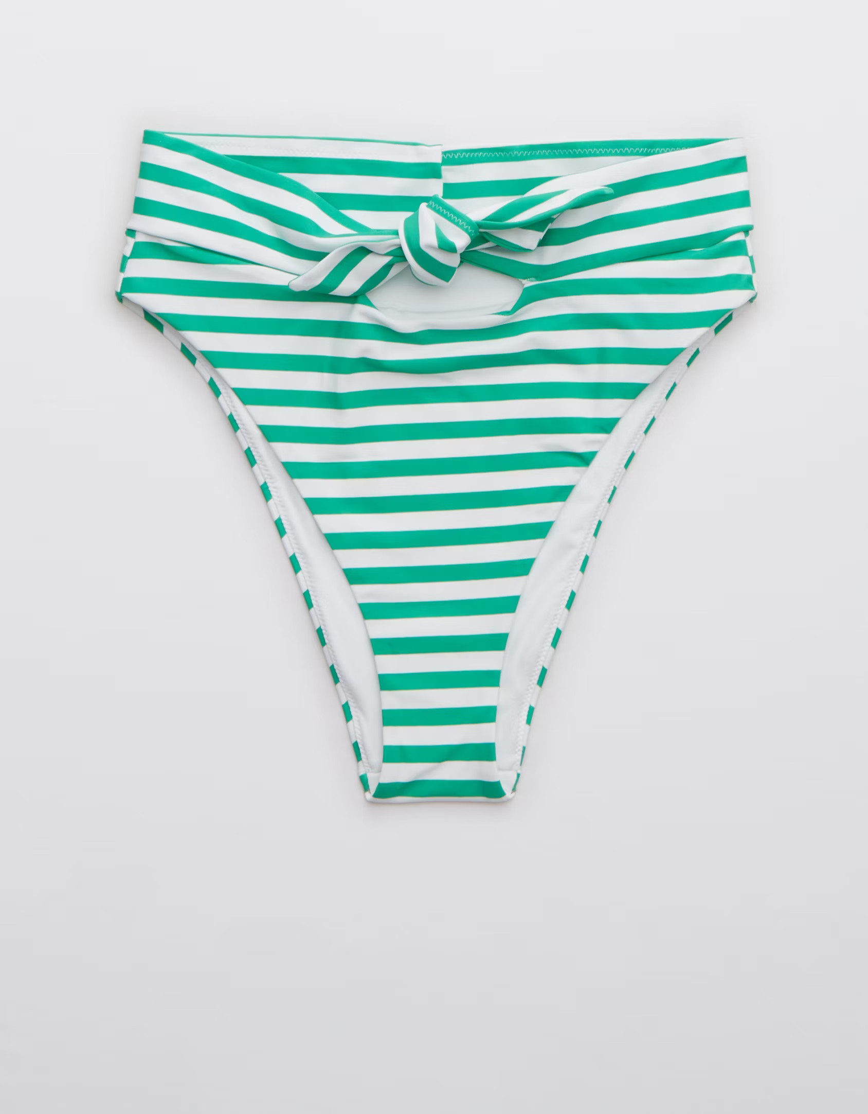 Aerie Cut Out Tie High Cut Cheeky Bikini Bottom | American Eagle Outfitters (US & CA)