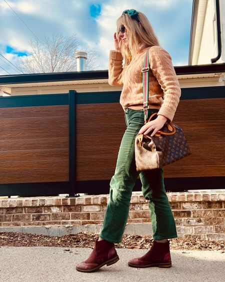 Dust off those Speedys, friends, a classic never goes out of style! Still on a camel kick, & these dark green corduroy pants have been my go-to. 

#LTKstyletip #LTKSeasonal #LTKitbag