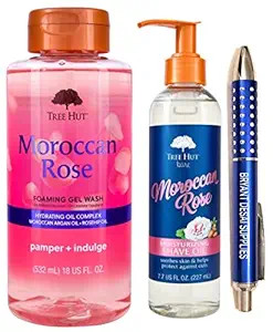 Tree Hut Moroccan Rose Moisturizing Shave Oil, 7.7 fl oz And Tree Hut Moroccan Rose Foaming Gel B... | Amazon (US)