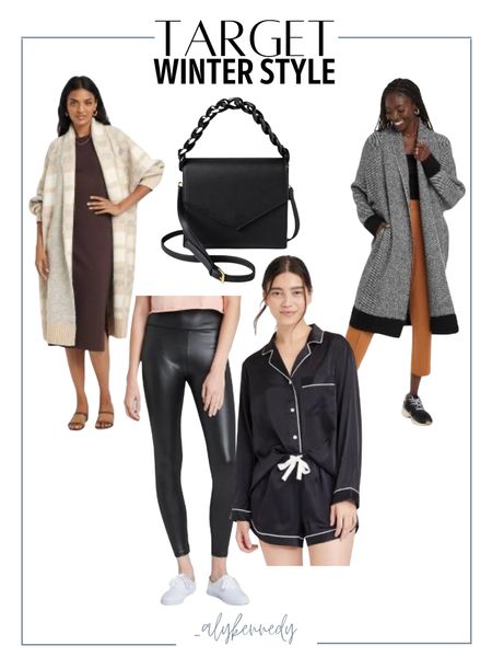 Target winter style, cardigan, coatigan, pajamas set, faux leather leggings

#LTKunder50 #LTKstyletip #LTKSeasonal