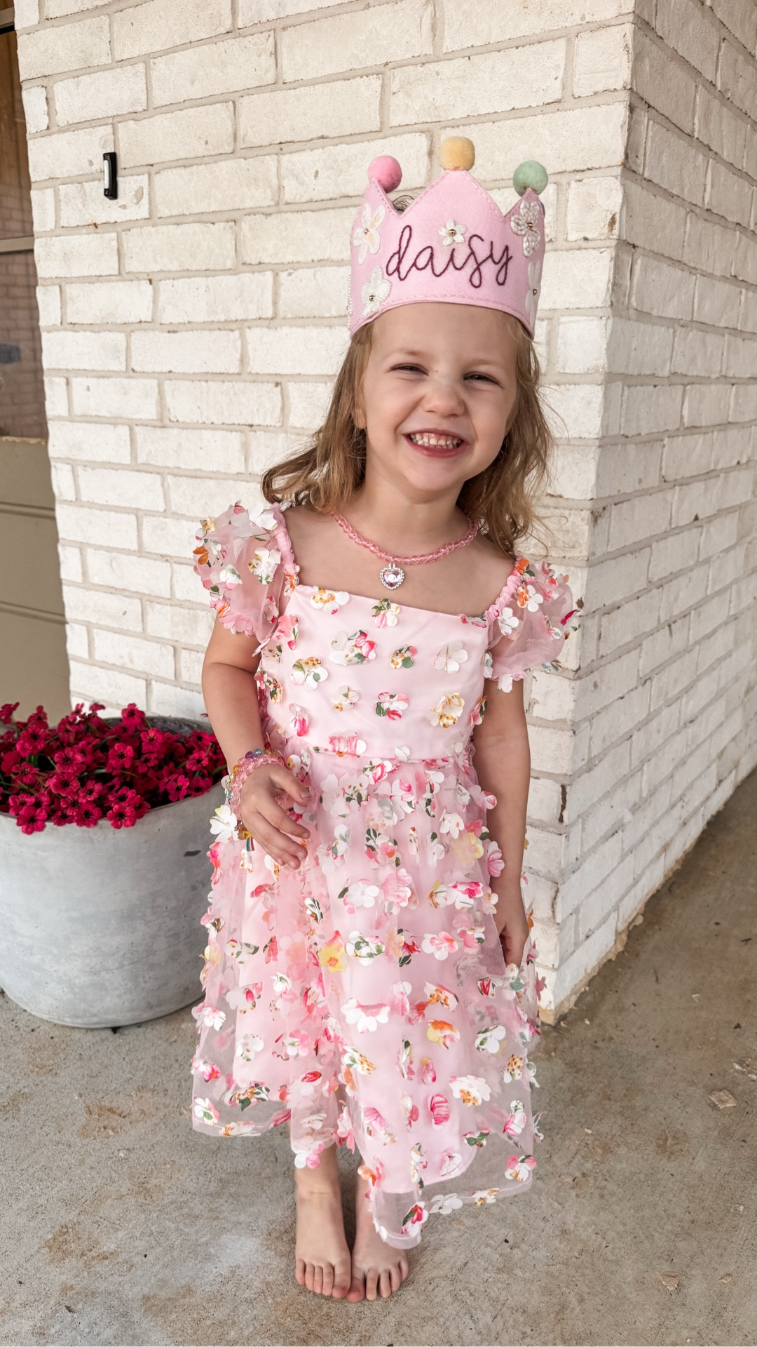 Floral pink birthday dress for my 4-year old 

#LTKgrwm #LTKBaby #LTKKids
