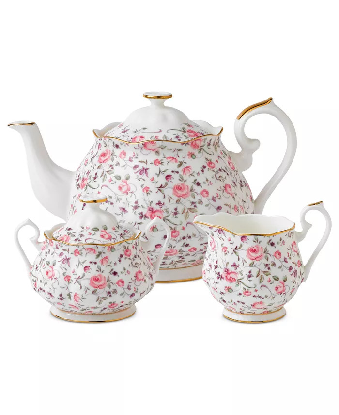 Rose Confetti 3-Piece Tea Set | Macy's