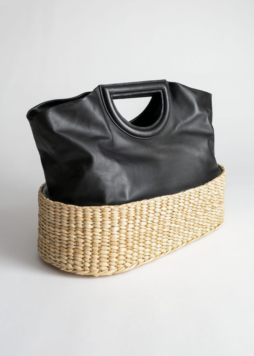 Structured Leather Straw Tote | & Other Stories (EU + UK)