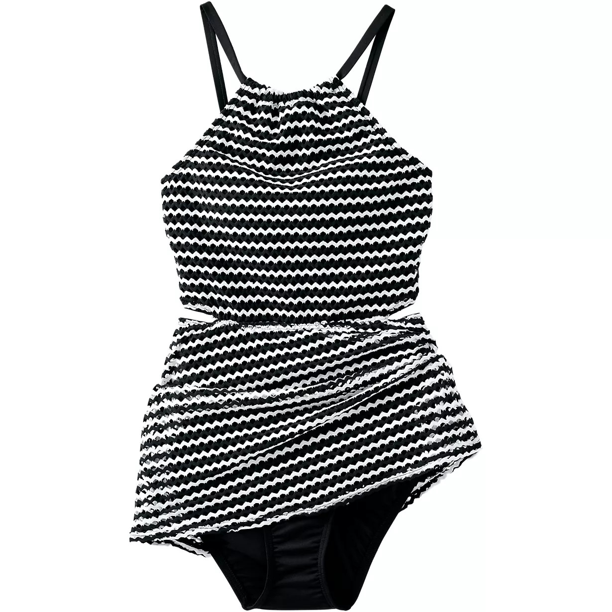Women's Plus Size Crochet Monokini Swim Dress Swimsuit | Lands' End (US)