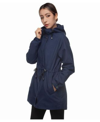 Rokka&Rolla Women's Hooded Anorak Trench Coat - Black | Macy's
