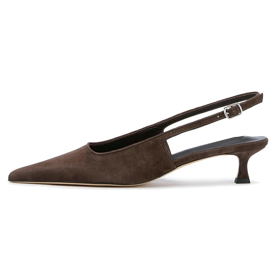 KysBloes Pointed Toe Slingback Kitten Heels for Women Low Heel Pointed Toe Pumps Formal Dress Sho... | Amazon (US)