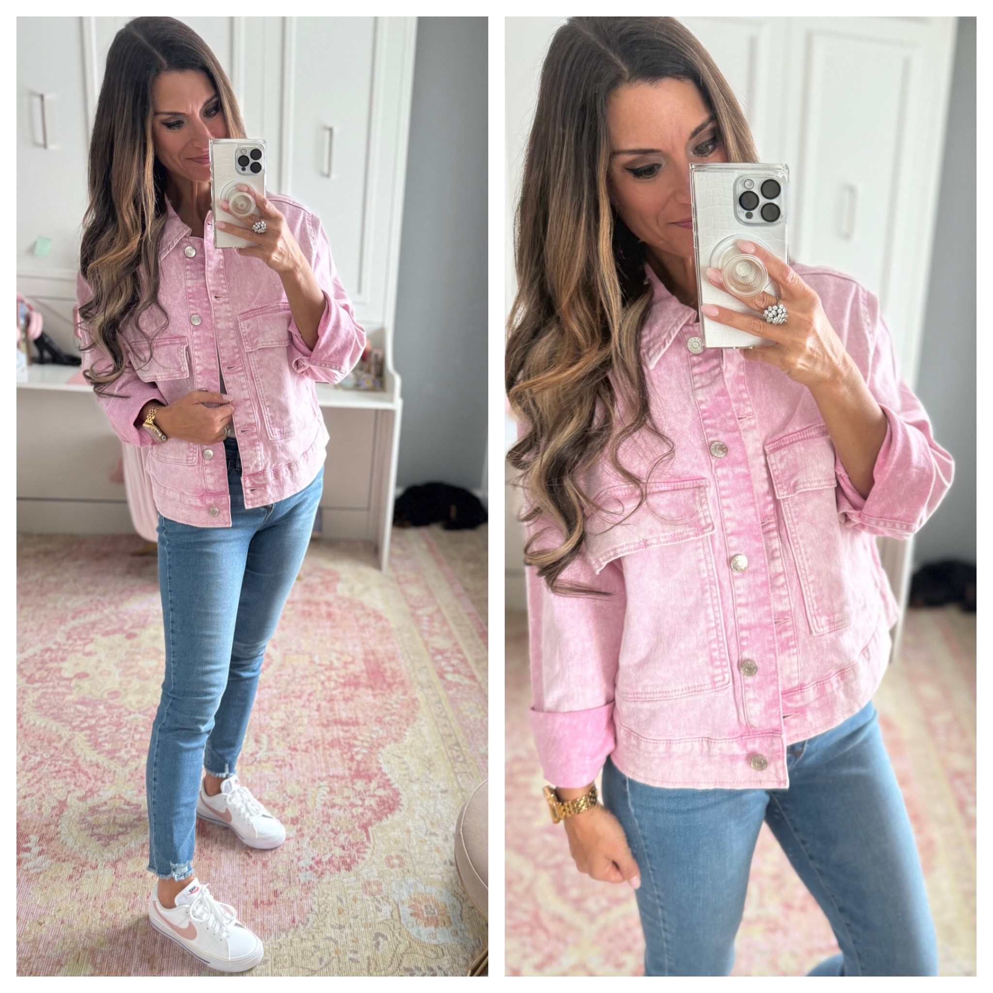 How to style a pink jacket 

#LTKOver40 #LTKFindsUnder50 #LTKStyleTip