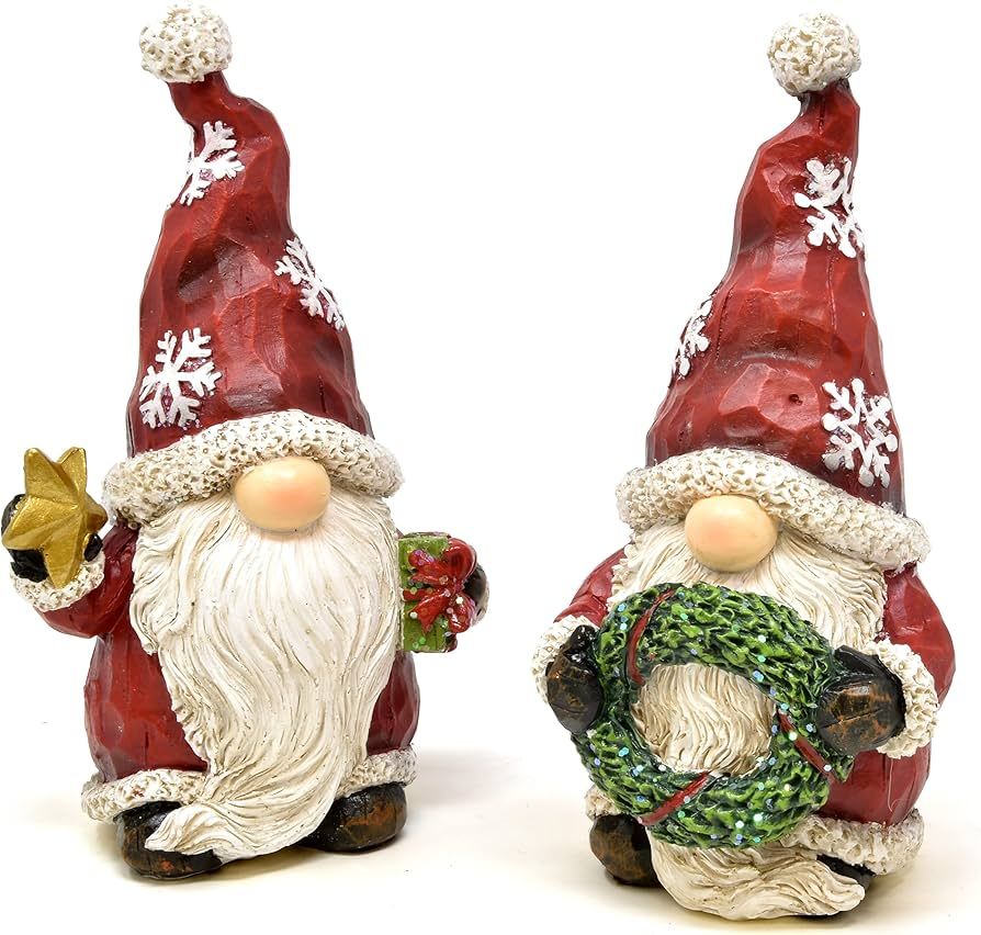 Gift Boutique Christmas Santa Gnomes Table Topper Decor Set of 2 Holiday Characters Figurines San... | Amazon (US)