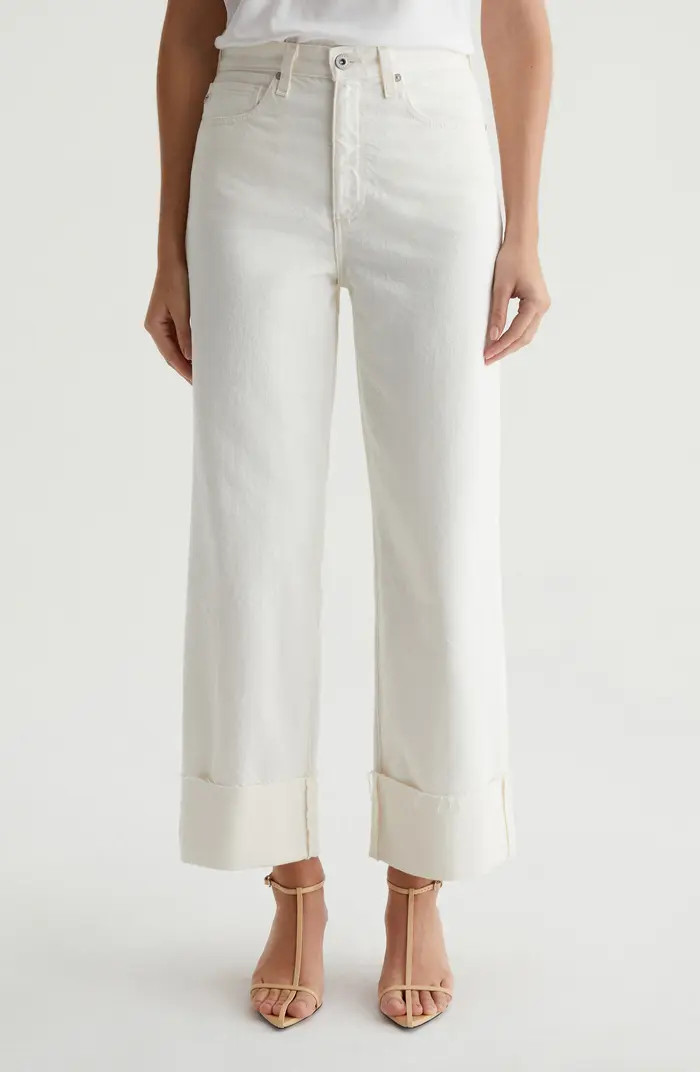 AG Kora High Waist Ankle Wide Leg Jeans | Nordstrom | Nordstrom