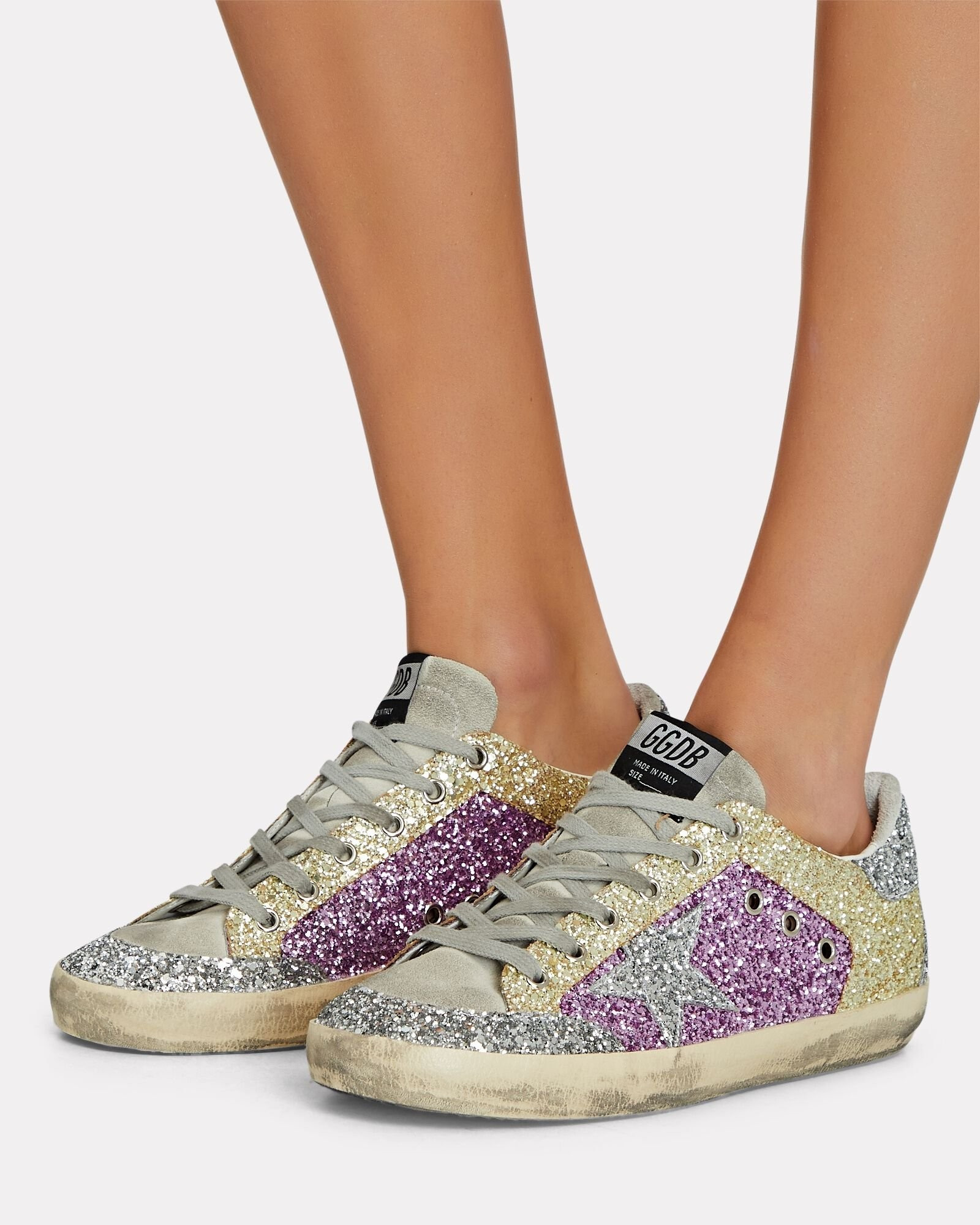 Superstar Glitter Low-Top Sneakers | INTERMIX