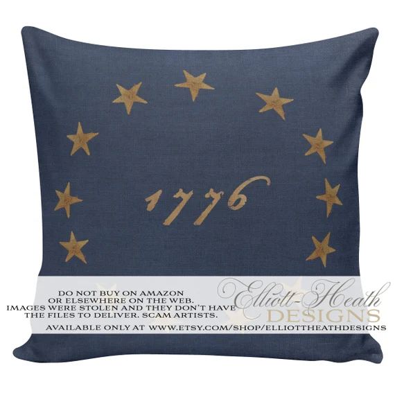 American Pillow Vintage American Flag Colonial Stars Document | Etsy | Etsy (US)