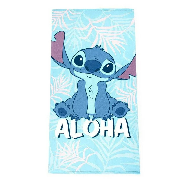 Disney Aloha Beach Bath Stitch 100% Polyester, Blue | Walmart (US)