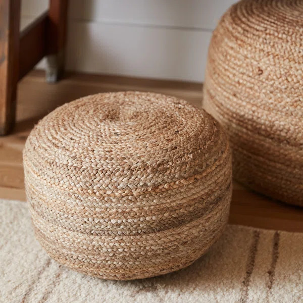 Teele 18'' Wide Round Pouf Ottoman | Wayfair North America