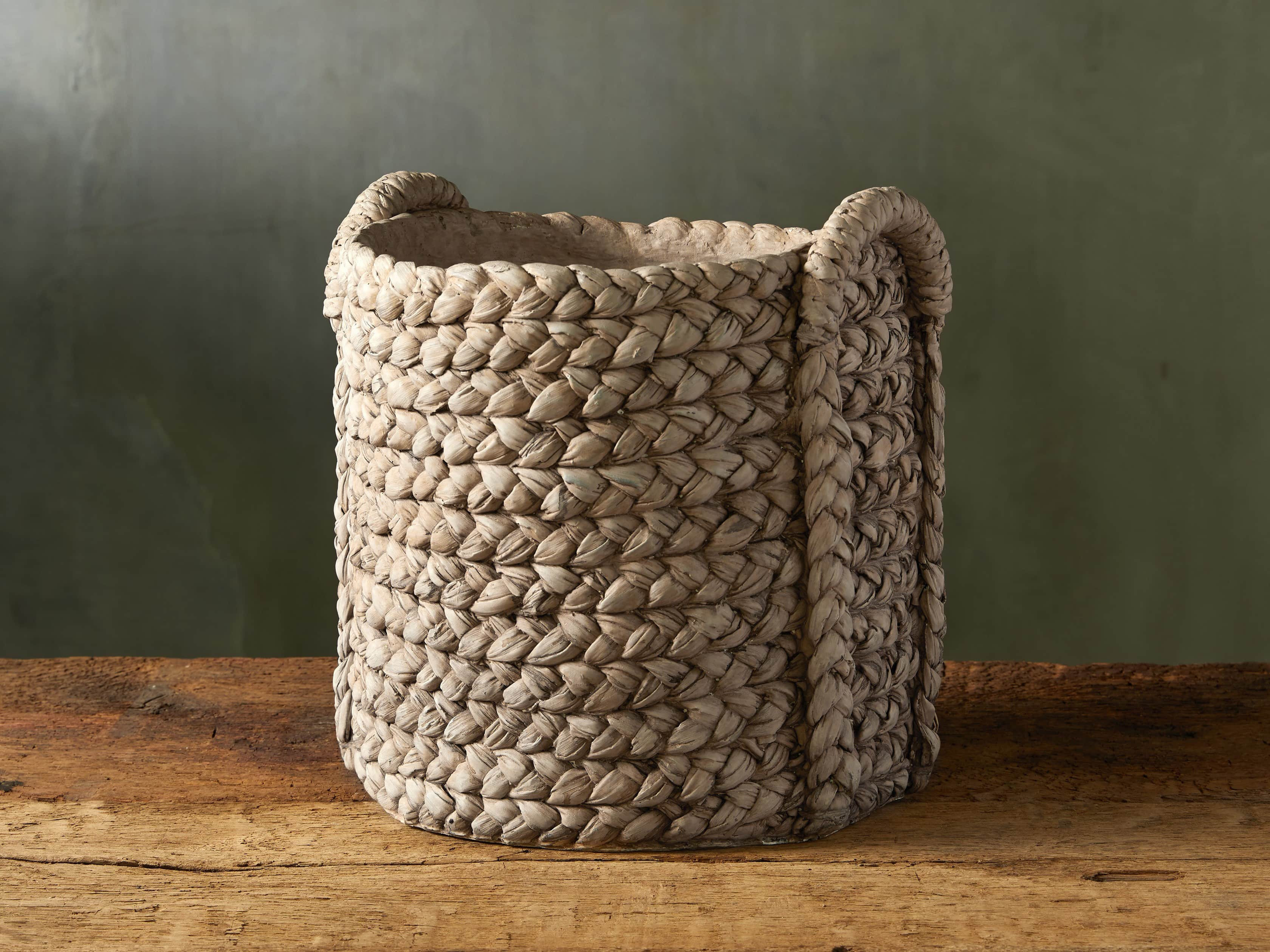 Woven Long-Handle Planter | Arhaus