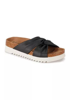 Wonderly Women's Imani Footbed Sandals, Black, 7.5M | Belk