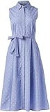 Tommy Hilfiger Women's Cotton Shirt Dress, Dutch Blue/Ivory, 2 | Amazon (US)