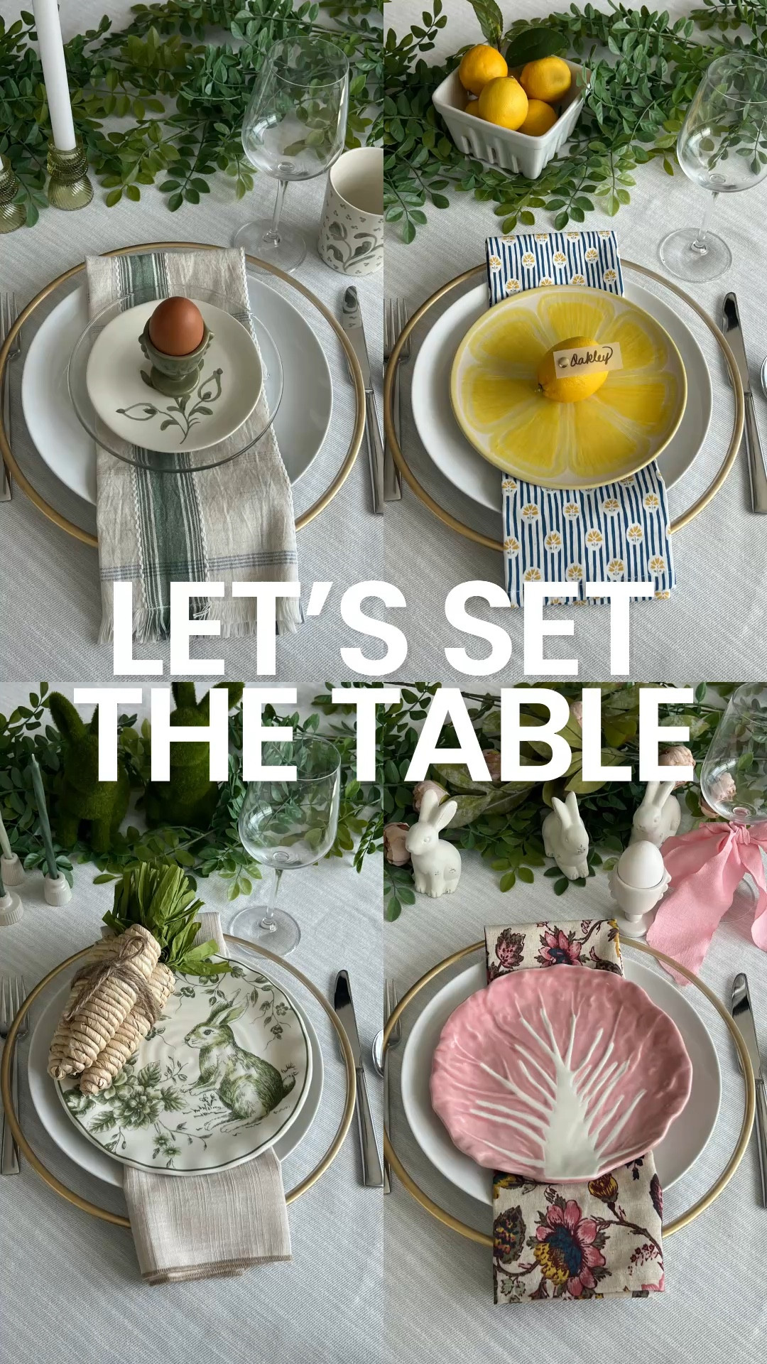 Create your spring or Easter tablescape with beautiful dinnerware. white dinnerware, white plates, dinner plates, salad plates, spring table decor, easter table decor, easter tablescape, table setting ideas, place settings, table decor, neutral table decor, blue and white table decor, green table decor, floral plates, mix and match dinnerware, entertaining essentials, hosting essentials, serveware, napkin rings, cloth napkins, table styling


#LTKHome #LTKSeasonal #LTKSaleAlert