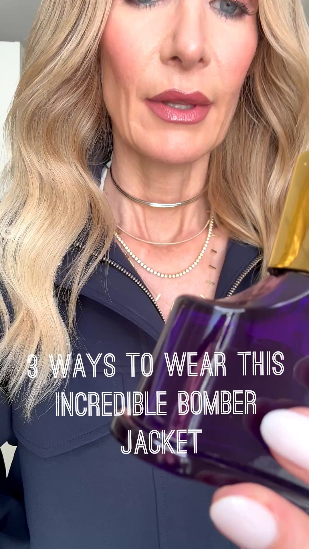 Trending now: the high collar bomber jacket. 💙

This one from Aritzia is SO good! It’s made from a high-quality, wrinkle-resistant crepe fabric that looks polished all day, comes in six gorgeous colors, and I’m especially loving the navy.

It’s such a versatile jacket—you can dress it up or down and style it so many different ways.

Sizing: It has an oversized fit, so I sized down to an XXS. I’m also wearing a size 24 in the denim and an XS in the white Aritzia halter top, which is another wardrobe basic I’m reaching for on repeat.

#LTKootd #LTKgrwm #LTKOver40