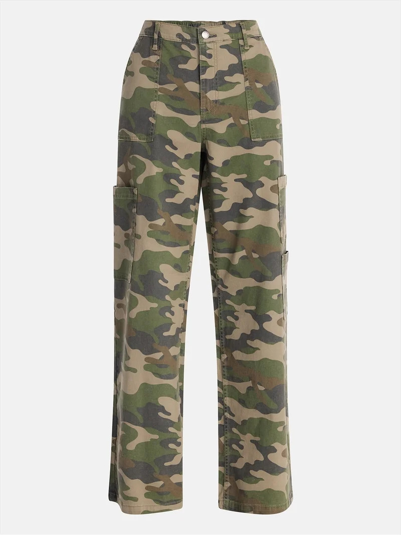 No Boundaries Wide Leg Cargo Pants, 29.5'' Inseam, Women's and Women's Plus XXS-4X - Walmart.com | Walmart (US)