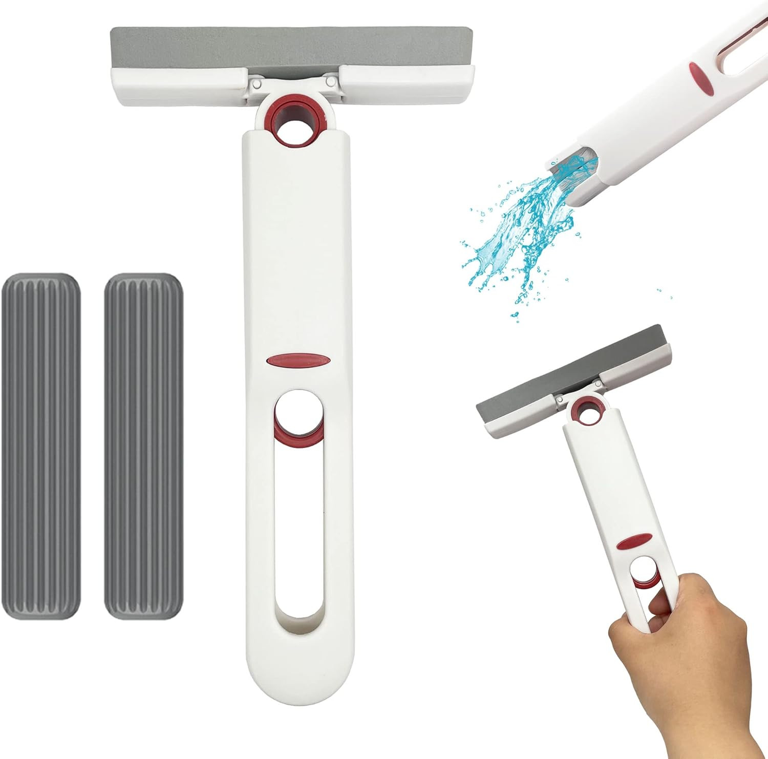 Mini Mop Portable Self-Squeeze Small Mop, Hand Free Automatic Cleaning mop, Suitable for Wash Bas... | Amazon (US)