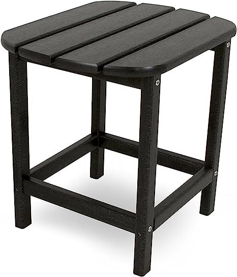 POLYWOOD SBT18BL South Beach 18" Outdoor Side Table, Black | Amazon (US)