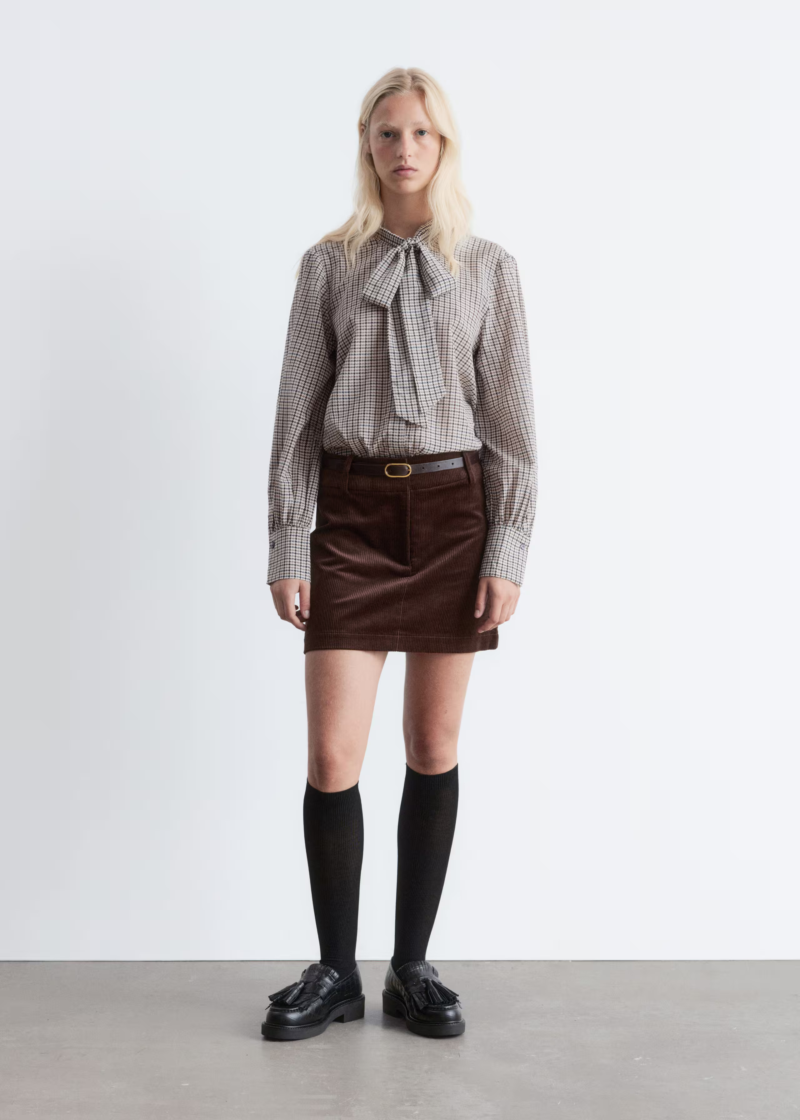 Blouse en soie mélangée à nœud | & Other Stories EU