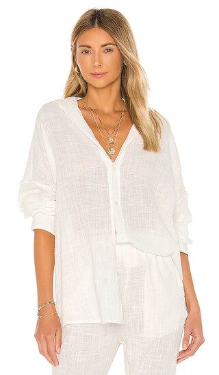 Indah Como Oversize Button Up Shirt in Ivory from Revolve.com | Revolve Clothing (Global)