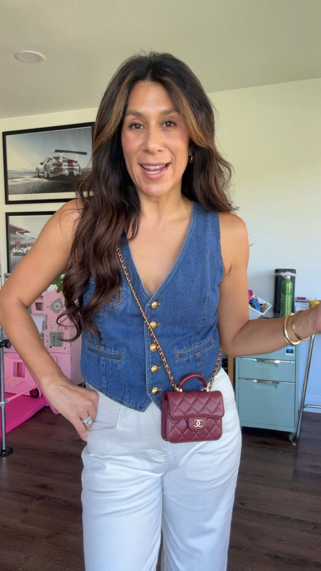 What I’m wearing in September to feel like fall but still warm temps! Loving this more neutral outfit with pops of gold and burgundy  

#LTKStyleTip #LTKFindsUnder50 #LTKSeasonal