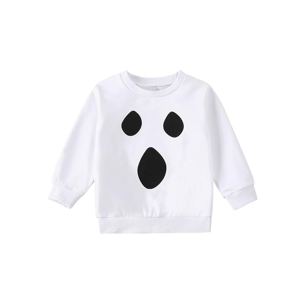 Toddler Baby Boy Girl Halloween Outfit Ghost Face Crewneck Sweatshirt Oversized Pullover Ghosts C... | Amazon (US)