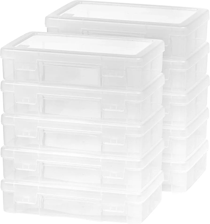 IRIS USA 10Pack Large Plastic Art Craft Supply Organizer Storage