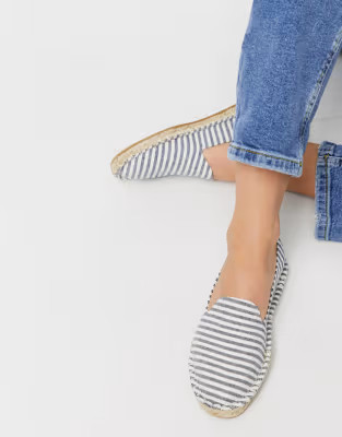 ASOS DESIGN Jual espadrilles in blue stripe | ASOS (Global)