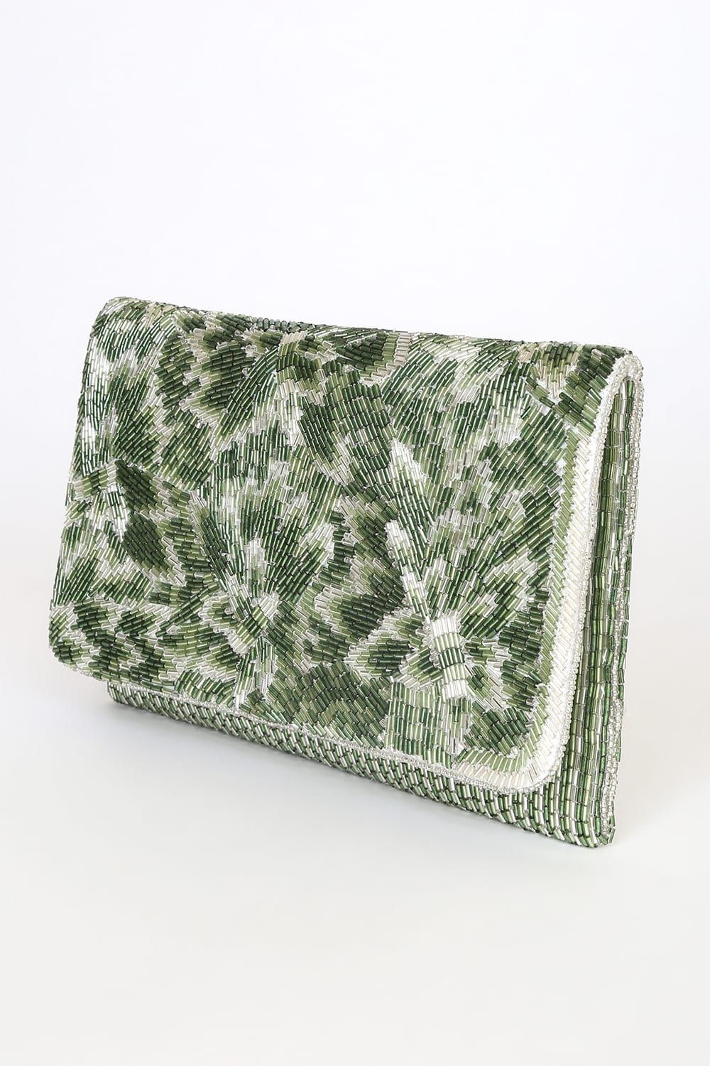 Gleam With It Green Beaded Clutch | Lulus (US)