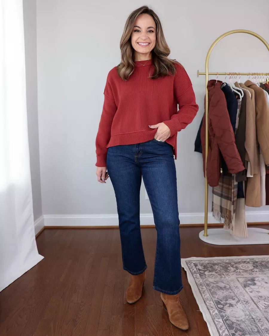 Petite-friendly cropped jeans you can wear now and into Spring!

Outfit 1: 
Jeans (Amazon): 0 - size up, 10” rise, 26” inseam
Cropped sweater (Amazon) - oversized cozy fit, I’m wearing it in xs.
Boots: tts

Outfit 2:
Jeans (J.Crew): petite 24 - 10” rise, 25.5” inseam true to size. Light stretch
T-shirt (Quince): xs
Camisole (Pact): xs
Shoes: tts

Outfit 3:
Cropped white jeans (BR Factory): petite 24 - true to size, but they stretch with wear, 25” inseam. I shared these jeans in the standard length in a salmon color but here they are in petite. The standard has a 27” inseam and petite has a 25” inseam.
Sweater (Quince): xs
Shoes: tts

My measurements for reference: I’m 4’10” and 105lbs. My bust, waist, and hip measurement is 32”, 24”, and 36”.

#LTKSeasonal #LTKSaleAlert #LTKPetite