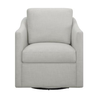 allen + roth Hoatley Modern Beige Swivel Accent Chair | Lowe's