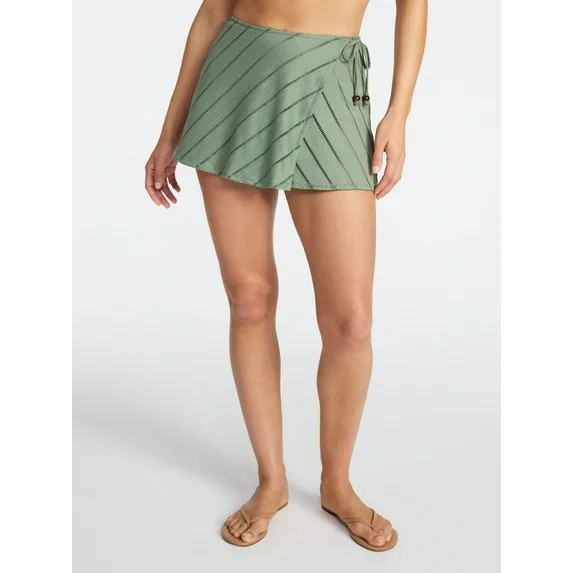 Time and Tru Women's and Women's Plus Size Side Tie Coverup Skirt, Sizes XS-3X | Walmart (US)
