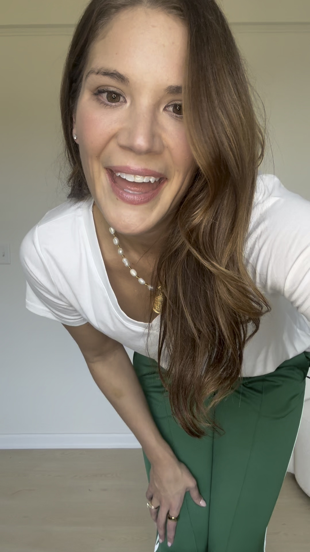 Obsessed with these track pants from Amazon! They have great length, they are good quality, and they have so many colors. Love it for a casual everyday look!

Track pants, green track pants, long length pants, v neck tee, adidas sambas, sneakers, pearl necklace, activewear, Stang and Co

#LTKActive #LTKTall #LTKFindsUnder50