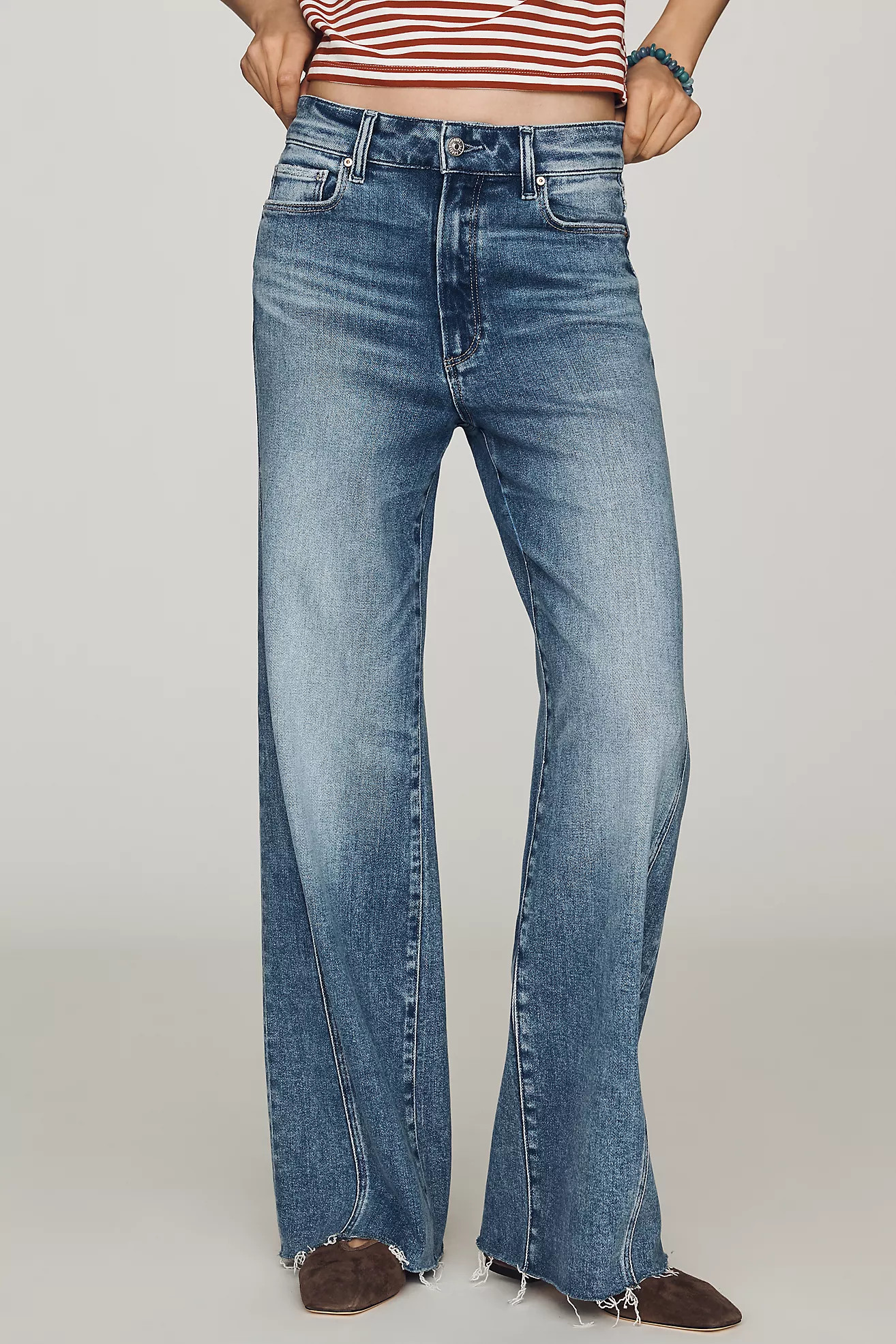 PAIGE Anessa Twist-Out High-Rise Wide-Leg Jeans | Anthropologie (US)