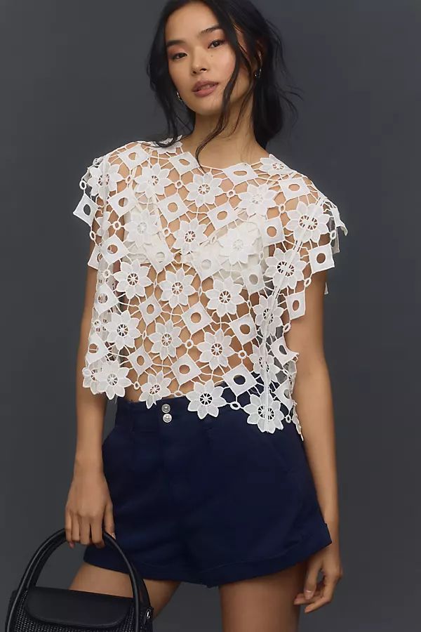 Maeve Floral Shell Top | Anthropologie (US)