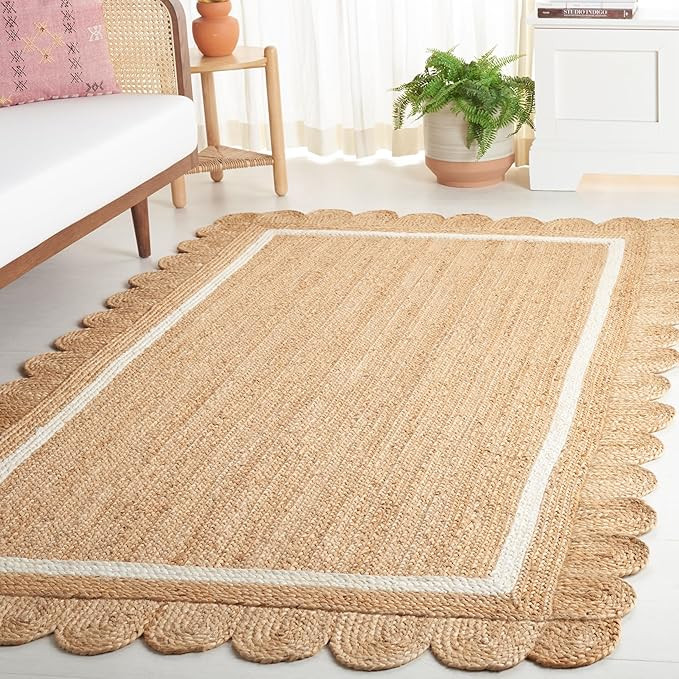 SAFAVIEH Natural Fiber Collection Area Rug - 6' x 8', Natural/Ivory, Geometric Design, Ideal for ... | Amazon (US)