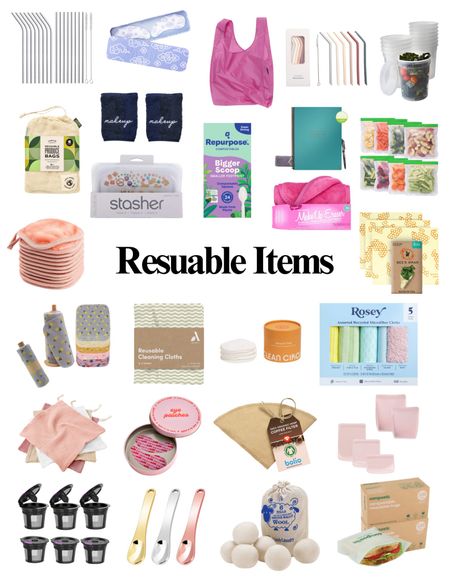 Reusable items that will help reduce waste in the environment. #gogreen #earthday 

#LTKhome