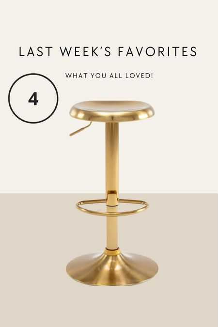 $89 gold stool - great budget option! 

#LTKhome #LTKfindsunder100