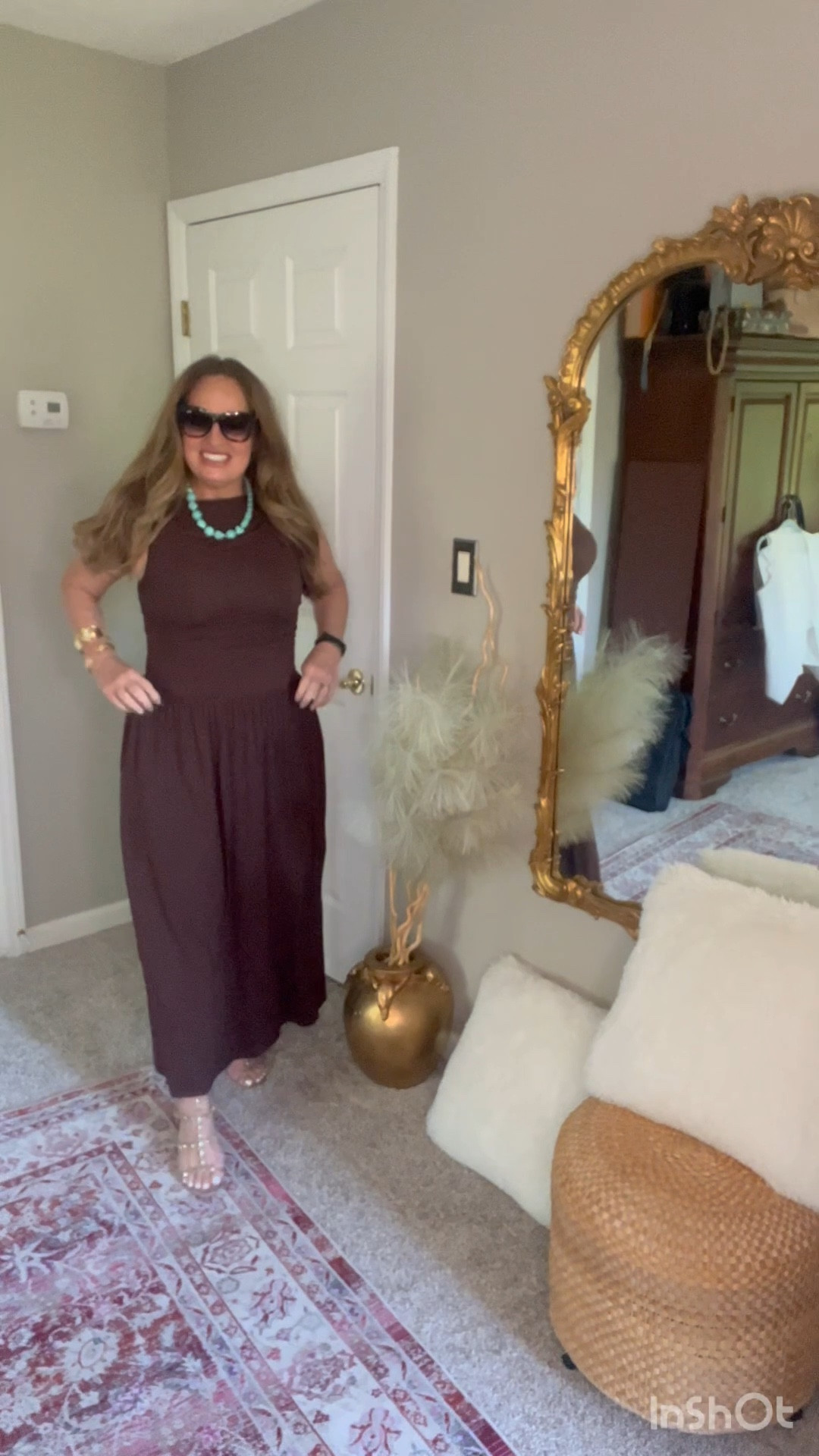 Two great Summer maxi dresses.
Boat neck chocolate brown knit
And tropical print bottom with a  v neck top. Perfect for Spring/Summerr

#LTKFindsUnder50 #LTKSeasonal #LTKMidsize