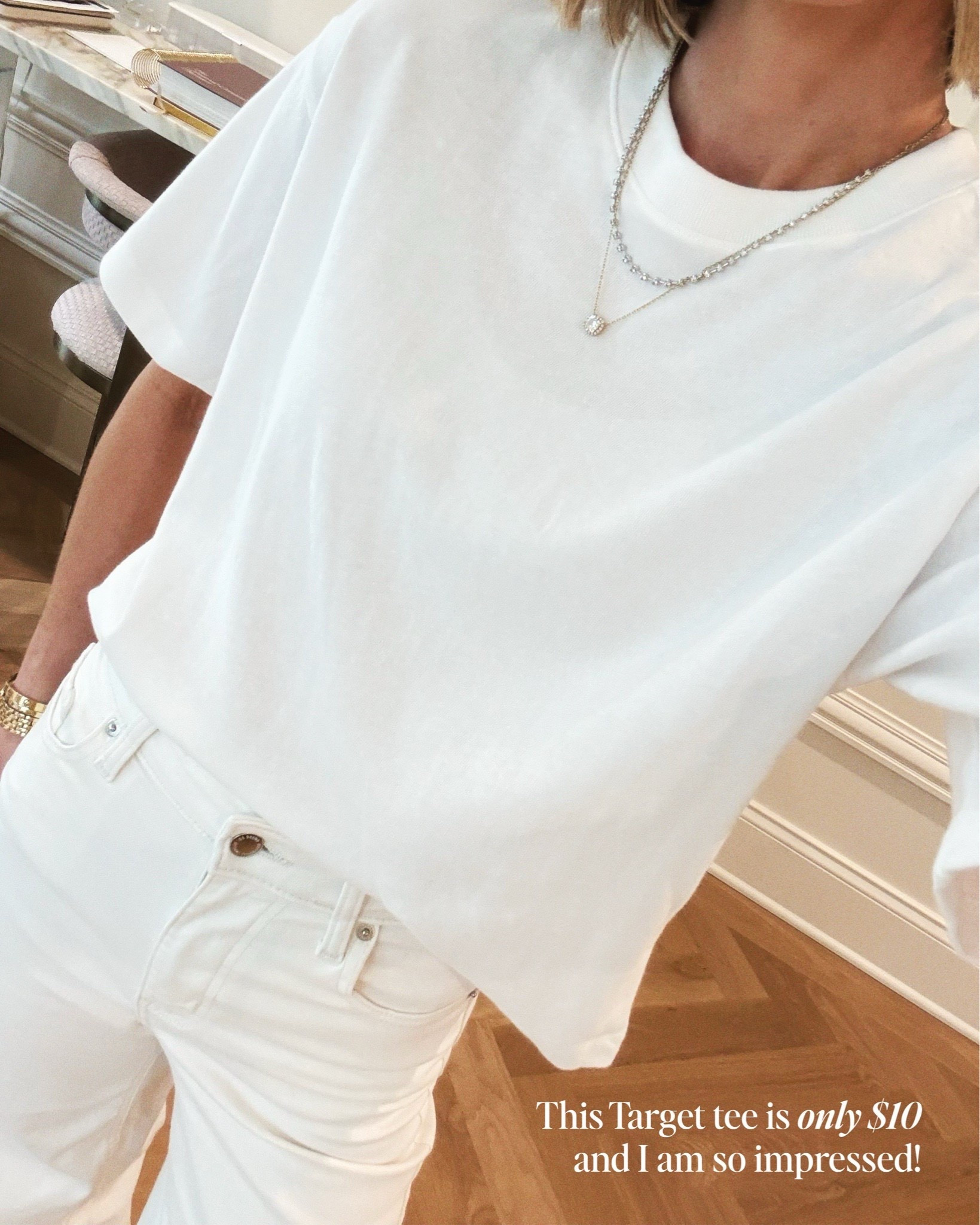 A great closet staple for spring. I'm wearing size small 